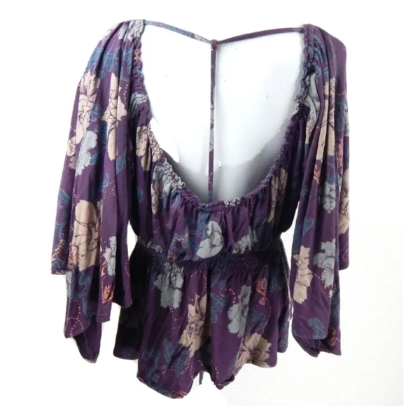Free People Glenside Floral Bell Sleeve Top - Picture 3 of 4